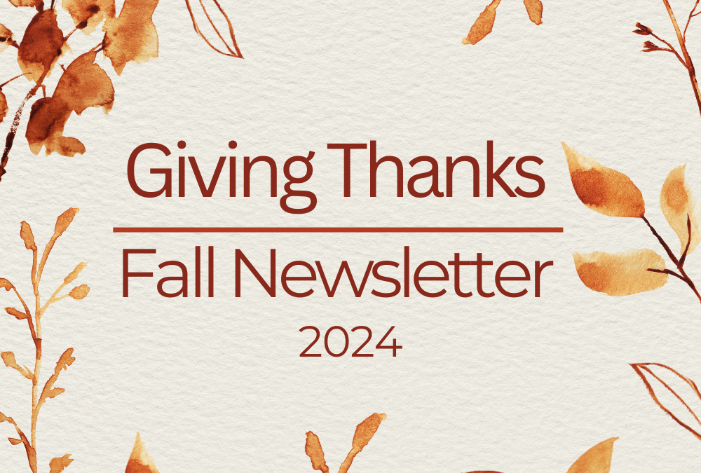 Giving Tuesday Giving Thanks Newsletter